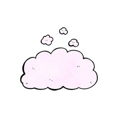 cartoon fluffy pink cloud