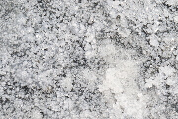 raw salt farm on plot with polythene bed
