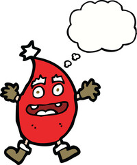 cartoon funny christmas creature with thought bubble
