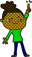 cartoon woman