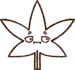 Leaf Charcoal Drawing