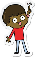 sticker of a cartoon man staring