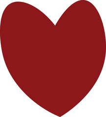 Red heart design on white background,