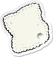 retro distressed sticker of a cartoon handkerchief