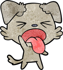 cartoon disgusted dog