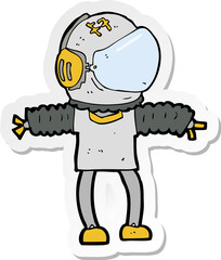 sticker of a cartoon astronaut