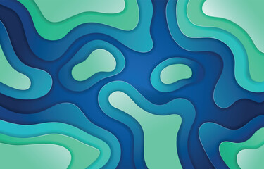 Organic Blue and Green Abstract Background