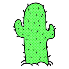 freehand drawn cartoon cactus