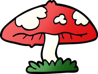 cartoon doodle mushroom