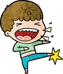 cartoon laughing man