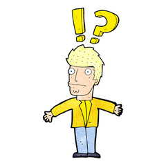 cartoon confused man