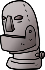 cartoon doodle robot head