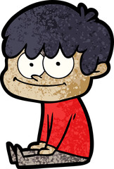 happy cartoon man