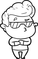 cartoon cool guy