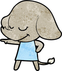 cartoon smiling elephant