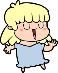 Obraz premium cartoon woman