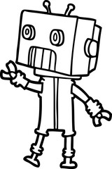 cartoon robot