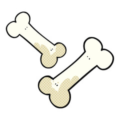 freehand drawn cartoon old bones