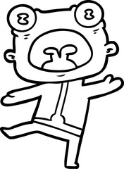 cartoon weird alien communicating