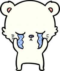 crying cartoon polarbear