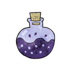 freehand textured cartoon science potion
