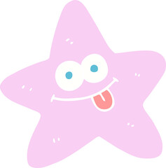 flat color illustration of starfish