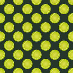 Balls tennis seamless pattern design.