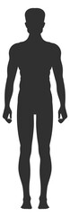 Male body sign. Black man figure silhouette