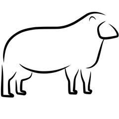 Four legged animal outline Illustration