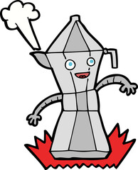cartoon coffee pot