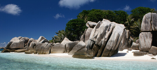 Paysages de La Digue aux Seychelles