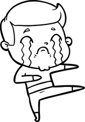 cartoon man crying