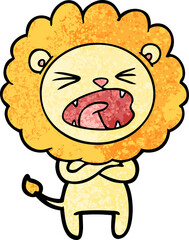 cartoon angry lion