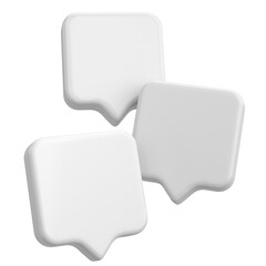 Speech bubble. Chat bubble. 3D illustration.