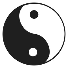 Yin and yang symbol. Ancient chinese balance sign