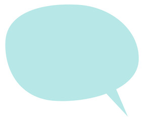 Fototapeta premium Blank speech cloud template. Blue message balloon