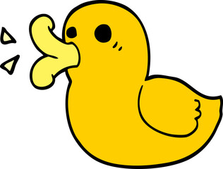 cartoon doodle rubber duck