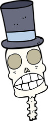 cartoon spooky skull