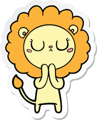 sticker of a cartoon lion
