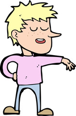 Naklejka premium cartoon man making dismissive gesture