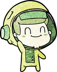 happy cartoon astronaut man © lineartestpilot