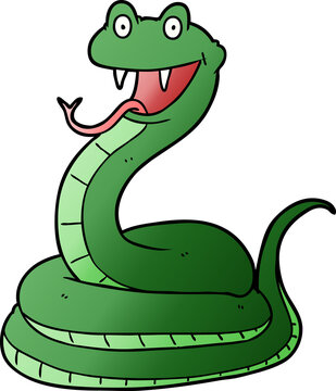 cartoon happy snake