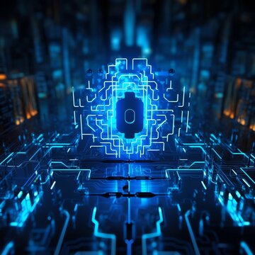 circuit board background cyber security