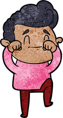 happy cartoon man