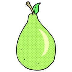freehand drawn cartoon pear