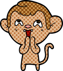 crazy cartoon monkey