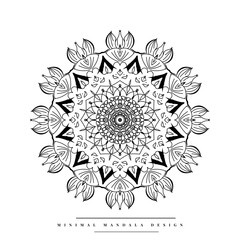 Arabesque mandala coloring page with nature-inspired elements