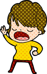 Obraz premium cartoon woman talking