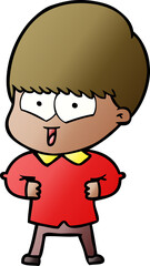 cartoon happy boy