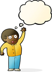 cartoon man asking question with thought bubble